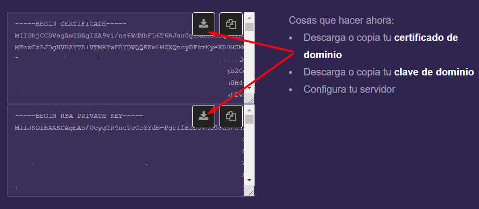 Download both certificates