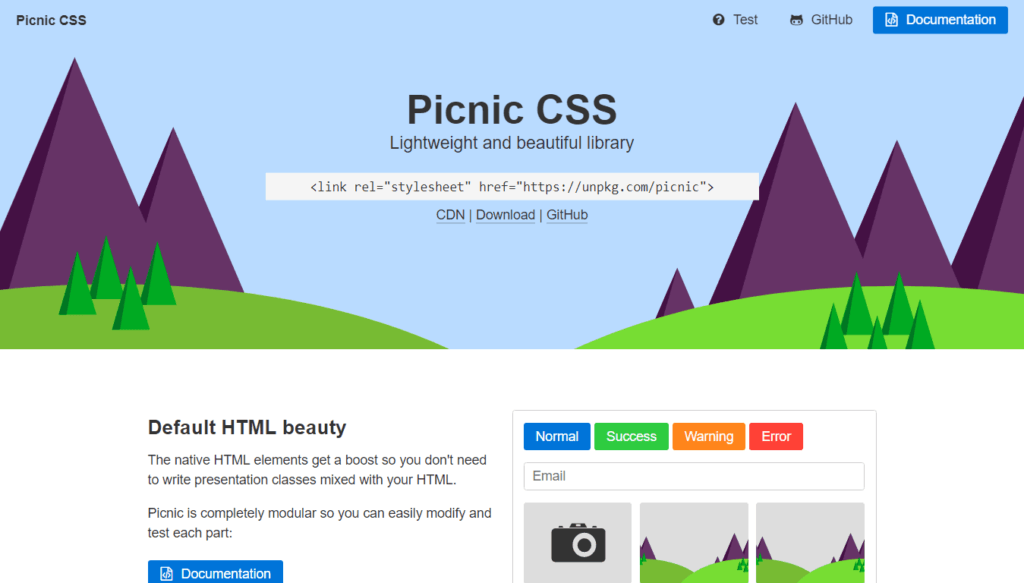 CSS Frameworks: Picnic CSS