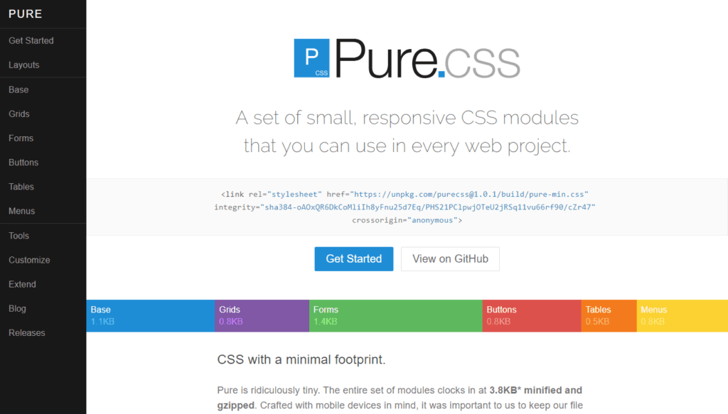 CSS Frameworks: Pure CSS
