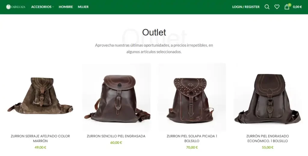 ropa de caza outlet