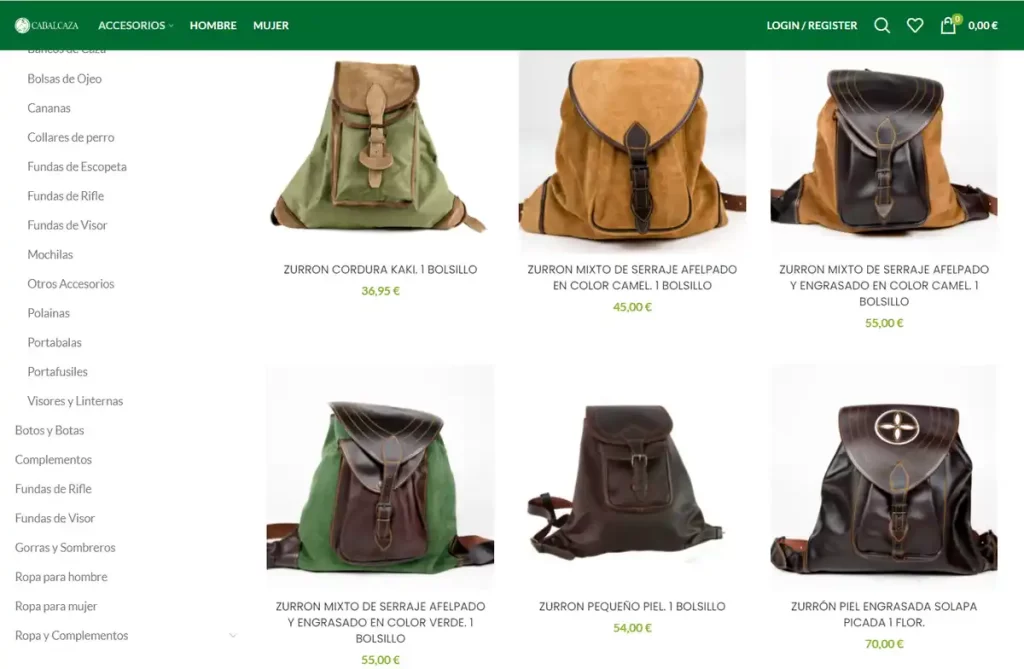 accesorios de caza